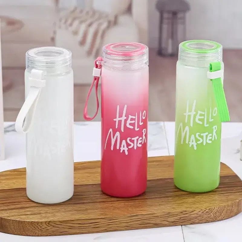 Hello Master Water Bottle, 480ml Transparent Gradient Colorful Bottle, Portable Athletic Stylish Frosted Water Bottle, Large Capacity Misting Water Bottle, Gradient Drinkware Travel Bottle, Outdoor Sport Fitness Water Cup Hello Master Water Bottle, 480ml Transparent Gradient Colorful Bottle, Portable Athletic Stylish Frosted Water Bottle, Large Capacity Misting Water Bottle, Gradient Drinkware Travel Bottle, Outdoor Sport Fitness Water Cup